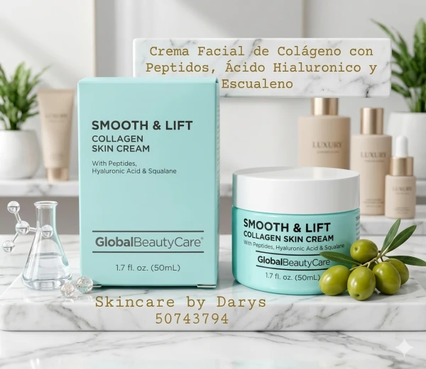 Crema Facial de Colágeno con Peptidos, Ácido Hialuronico y Escualano 🩵's foto | Darys Skincare |  BizneCubano
